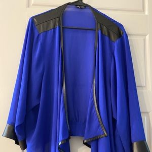 Electric blue blazer size 3xl city chic